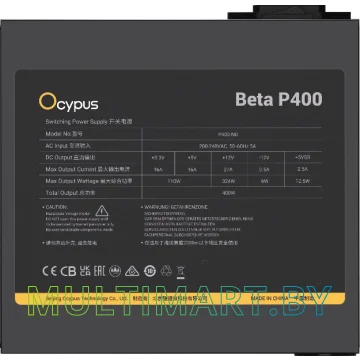 Блок питания Ocypus Beta P400 400W (Beta-P400-N1HDBK024X-EU) картинка 2